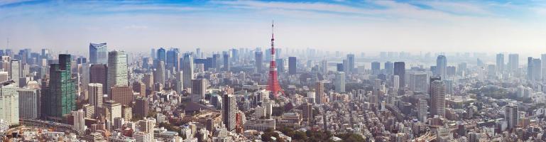 Panorama von Tokio mit dem Tokyo Tower in der Mitte | Transport Japan | Seacon Logistics