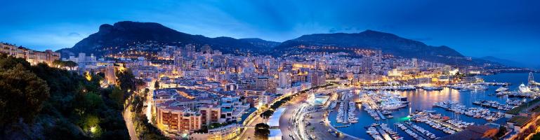 Luchtfoto van de Monte Carlo Haven in Monaco in de avond | Transport Monaco | Seacon Logistics 
