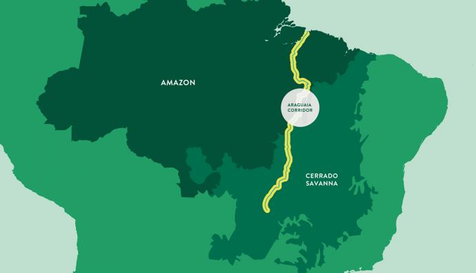 Kaart Amazon | Araguaia Biodiversity Corridor | Seacon Blue | Seacon Logistics