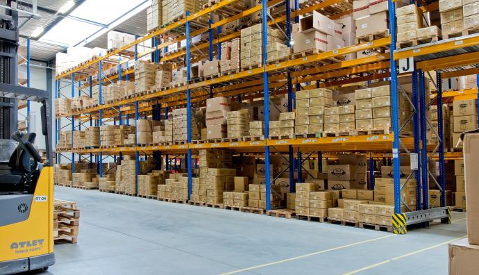 Magazijn met verpakking | Seacon Logistics 